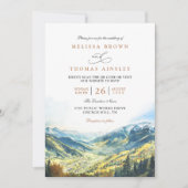 Colorado Mountain Destination QR Code Wedding Kaart (Voorkant)