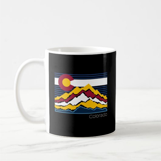 Colorado Mountain Flag Graphic Koffiemok (Links)