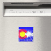 Colorado Mountain Flag Magneet (Insitu (Vaatwasser))