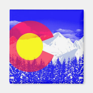 Colorado Mountain Flag Magneet