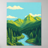 Colorado Mountain Landscape Wall Art Poster (Voorkant)