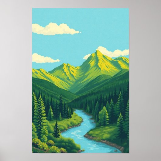 Colorado Mountain Landscape wall art Poster (Voorkant)