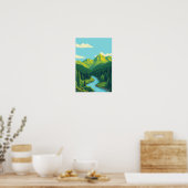 Colorado Mountain Landscape wall art Poster (Keuken)