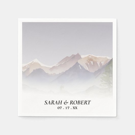 Colorado Mountain Range bruiloft Servet (Voorkant)