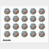 Colorado  Mountain Scene Ronde Sticker (Vel)