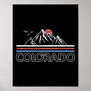 Colorado Mountain State Flag T-shirt Rocky Mountai Poster