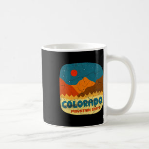Colorado Mountain State Rocky Mountains Retro T-sh Koffiemok