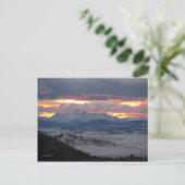 Colorado Mountain Sunset Briefkaart (Staand voorkant)