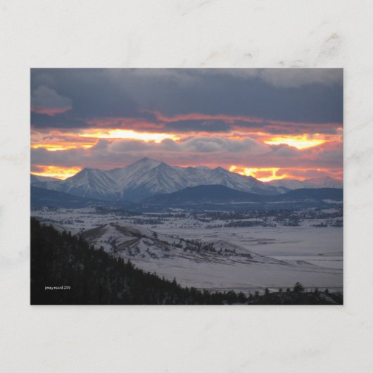 Colorado Mountain Sunset Briefkaart (Voorkant)