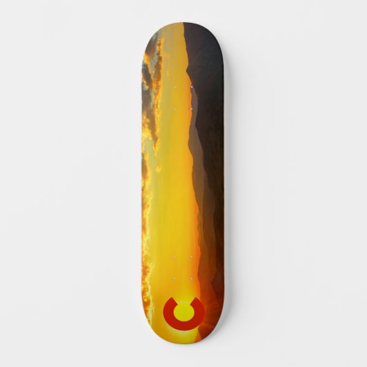 Colorado Mountain Sunset II Skateboard Deck (Voorkant)