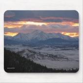Colorado Mountain Sunset Mousepad Muismat (Voorkant)