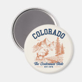 Colorado Mountain | The Centennial State Souvenir Magneet (Voorkant / Achterkant)