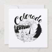 Colorado Mountain Travel Ink Drawing (Voorkant)