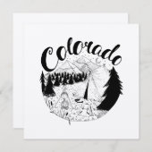 Colorado Mountain Travel Ink Drawing (Voorkant / Achterkant)
