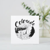 Colorado Mountain Travel Ink Drawing (Staand voorkant)