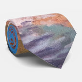 Colorado Mountain Waterfall in Red Purple Orange Stropdas (Opgerold)