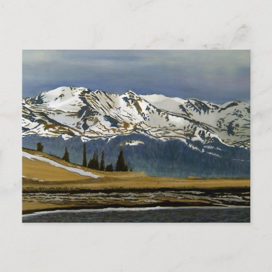 Colorado Mountain Winter Snow-kerstKaart Briefkaart (Voorkant)
