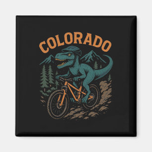 Colorado Mountainbike T-rex Dinosaur Grappige Fiet Magneet
