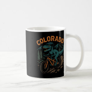 Colorado Mountainbiken T-rex Dinosaur Grappige Fie Koffiemok