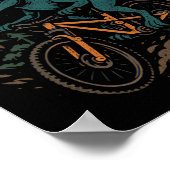 Colorado Mountainbiken T-rex Dinosaur Grappige Fie Poster (Hoek)