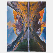 Colorado Mountains Acryl Landschapskunst Fleece Deken (Voorkant)