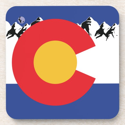 Colorado Mountains Bier Onderzetter (Voorkant)