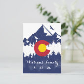 Colorado Mountains  Co Vlag Souvenirs Briefkaart (Staand voorkant)