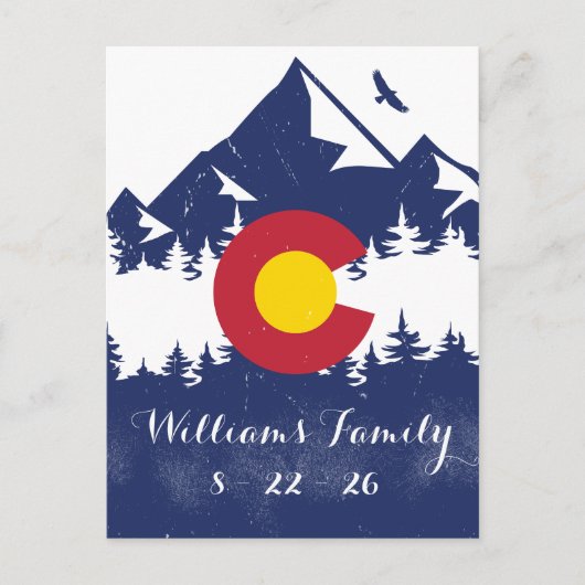 Colorado Mountains  Co Vlag Souvenirs Briefkaart (Voorkant)