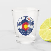 Colorado Mountains  Co Vlag Souvenirs Shot Glas (Voorkant)