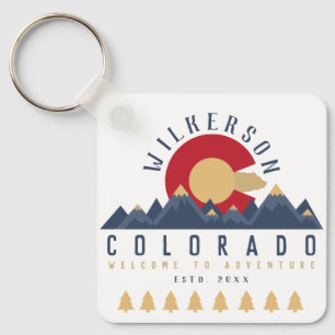 Colorado Mountains  Co Vlag Souvenirs Sleutelhanger