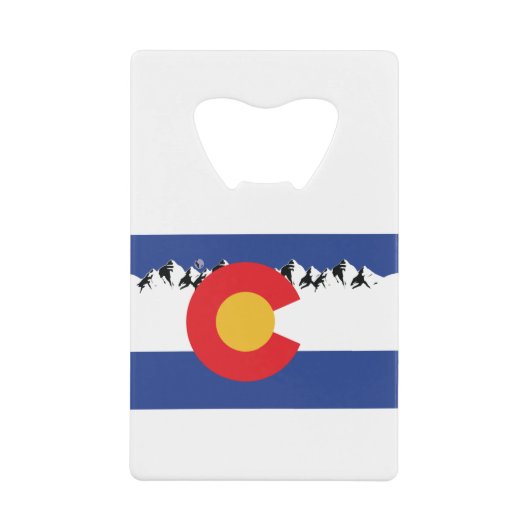 Colorado Mountains Creditkaart Flessenopener (Voorkant)