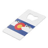 Colorado Mountains Creditkaart Flessenopener (Achterkant Gekanteld)