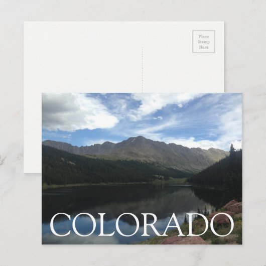 Colorado Mountains en het meer Briefkaart (Voorkant / Achterkant)