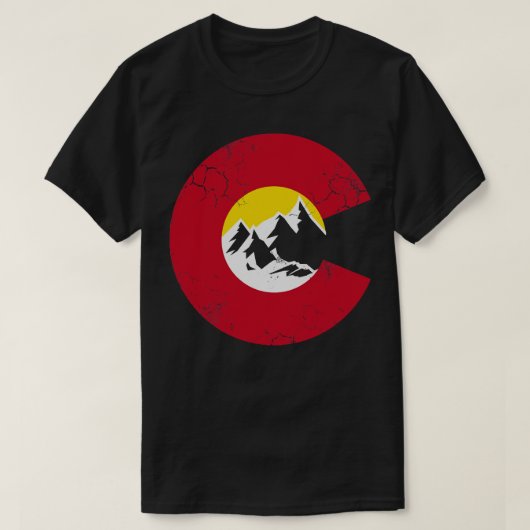 Colorado Mountains Flag T-shirt (Design voorkant)
