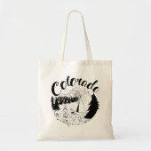 Colorado Mountains Ink Drawing Tote Bag (Voorkant)