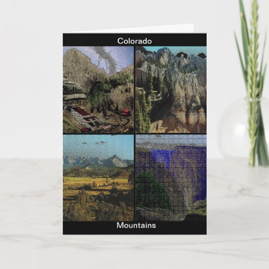 Colorado Mountains Mosaic Photo Collage krijgt goe Kaart (Voorkant)