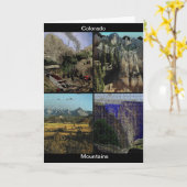 Colorado Mountains Mosaic Photo Collage krijgt goe Kaart (Gele Bloem)