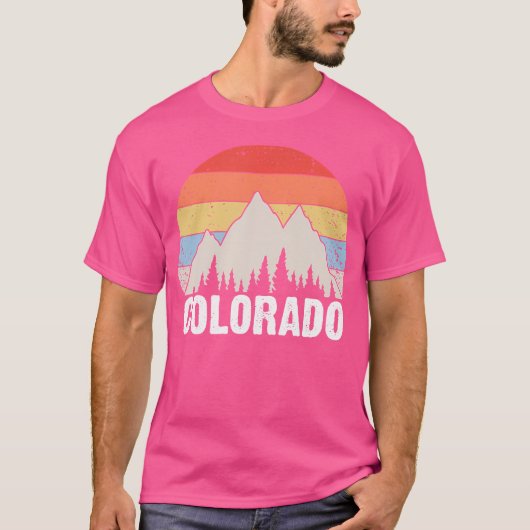 Colorado Mountains Nature Hiking Climbing T-shirt (Voorkant)