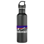 Colorado Mountains Outdoor Flag Design Waterfles (Voorkant)