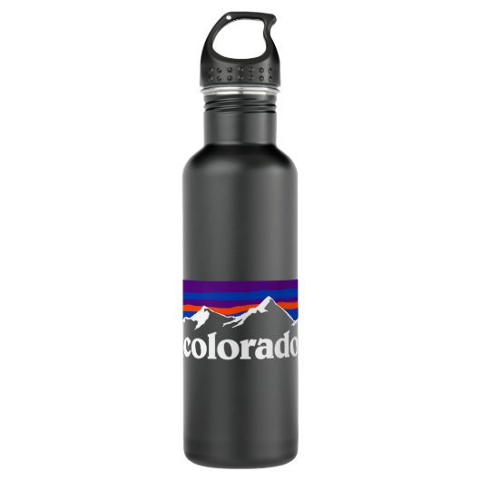 Colorado Mountains Outdoor Flag Design Waterfles (Voorkant)