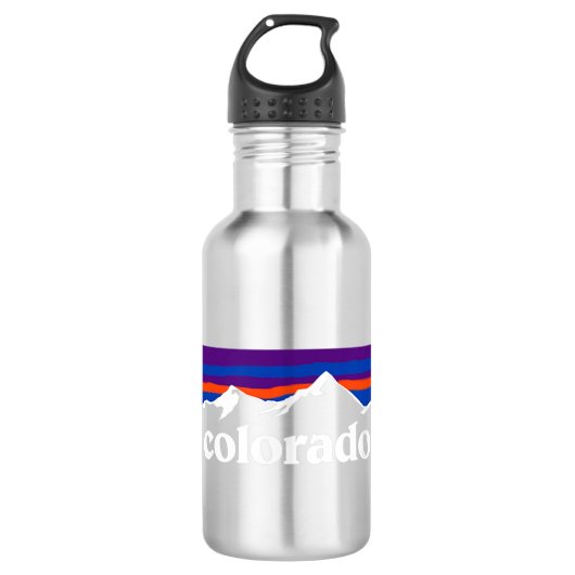 Colorado Mountains Outdoor Flag Design Waterfles (Voorkant)
