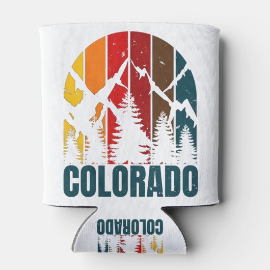 Colorado Mountains Retro Blikjeskoeler (Achterkant)