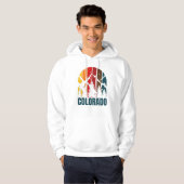 Colorado Mountains Retro  Hoodie (Voorkant volledig)