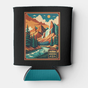 Colorado Mountains Retro Kleuren Blikjeskoeler