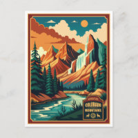 Colorado Mountains Retro Kleuren