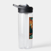 Colorado Mountains Retro Kleuren Waterfles (Rechts)