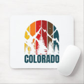 Colorado Mountains Retro Muismat (Met muis)