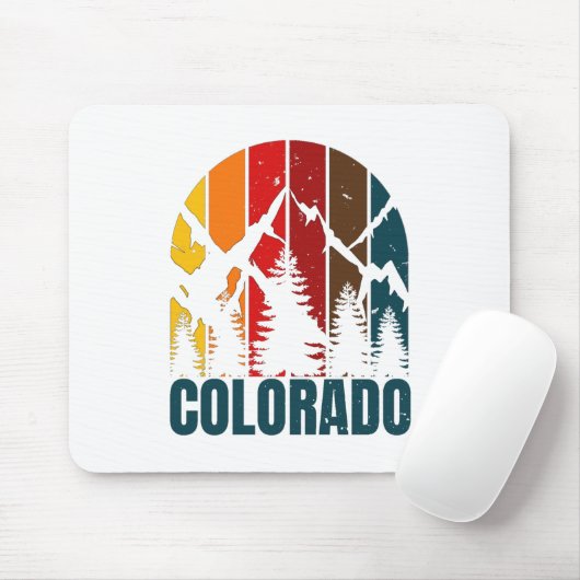 Colorado Mountains Retro Muismat (Met muis)