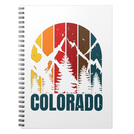 Colorado Mountains Retro Notitieboek (Voorkant)
