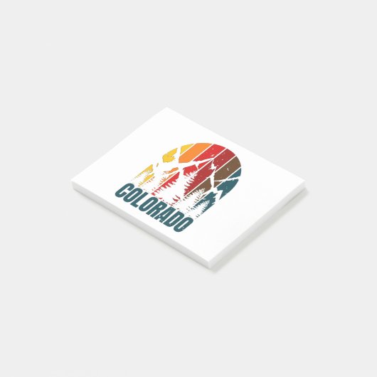 Colorado Mountains Retro Post-it® Notes (Schuin)
